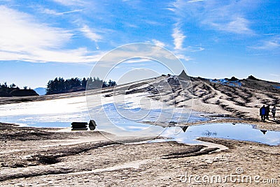 The Berca Mud Volcanoes Stock Photo